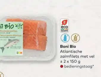 Bio Planet Boni bio atlantische zalmfilets met vel aanbieding