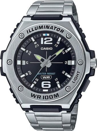 Bol.com Casio collection mwa-100hd-1avef herenhorloge 50,6 mm - zilverkleurig aanbieding