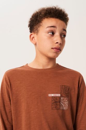 Jeans Centre Garcia longsleeve bruin aanbieding