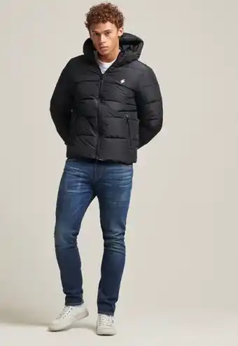 Superdry hooded sports puffer jas