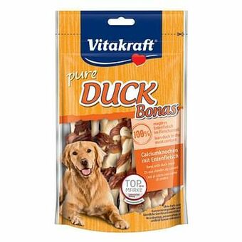 3x80g pure DUCK Bonas Calciumbotten met Eend Vitakraft Hondensnacks