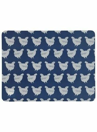 HEMA HEMA Placemat 32x42 Kippen (blauw) aanbieding