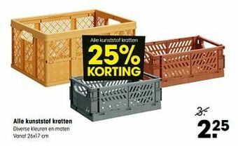Kwantum Alle kunststof kratten aanbieding