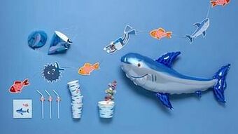 HEMA HEMA Tafelkleed Papier 138x220 Vissen aanbieding