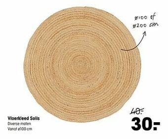 Kwantum Vloerkleed solis aanbieding