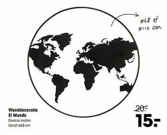 Kwantum Wanddecoratie el mundo aanbieding