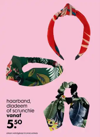haarband, diadeem of scrunchie