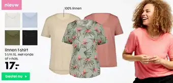 HEMA Linnen t-shirt aanbieding