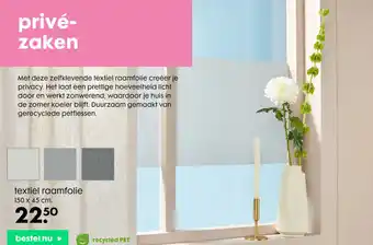 Textiel raamfolie