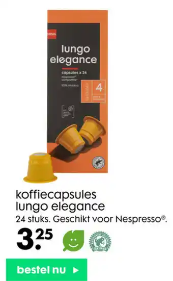 Koffiecapsules lungo elegance