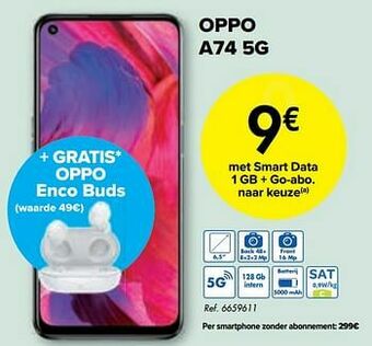 Carrefour Oppo a74 5g aanbieding