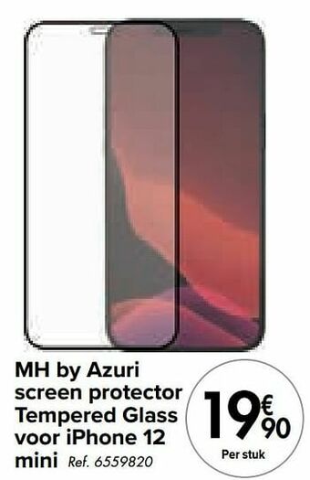 Carrefour Mh by azuri screen protector tempered glass voor iphone 12 mini aanbieding