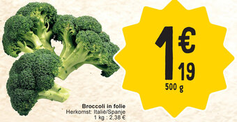 Cora Broccoli in folie aanbieding