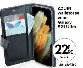 Carrefour Azuri walletcase voor galaxy s21 ultra aanbieding