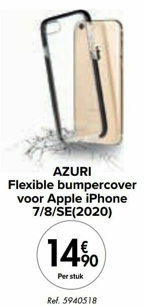 Carrefour Azuri flexible bumpercover voor apple iphone 7-8-se2020 aanbieding