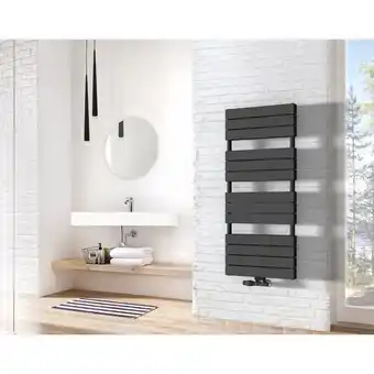 Sawiday Rosani altus designradiator 50x168cm met middenaansluiting 778watt glans wit aanbieding