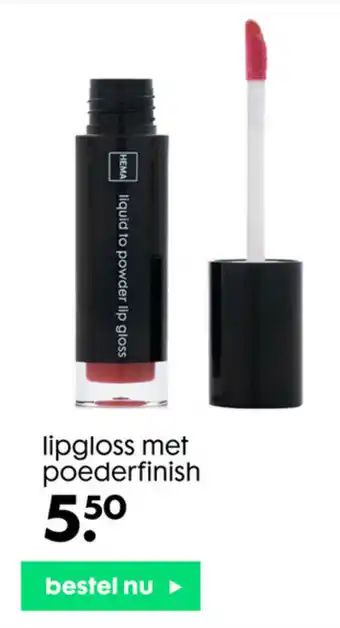 Lipgloss met poederfinish