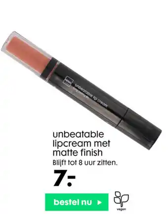HEMA Unbeatable lipcream met matte finish aanbieding