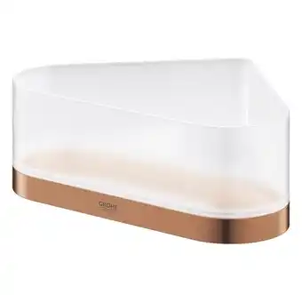 Sawiday Grohe selection douchetray glas m. houder hoekmodel brushed warm sunset aanbieding