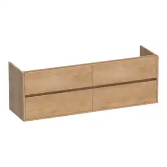 Sawiday Saniclass nexxt wastafelonderkast 160x46x55cm 4 softclose greeploze lades met 2 sifonuitsparingen mfc nomad aanbieding