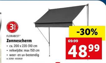 Lidl Florabest Zonnescherm aanbieding