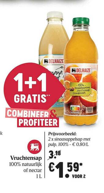 Delhaize Vruchtensap aanbieding