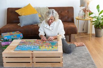 Bol.com Jumbo premium collection puzzel anton pieck sfeer in de woonkamer - legpuzzel - 1000 stukjes aanbieding