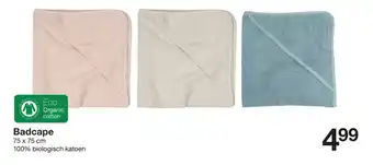 Zeeman Badcape 75 x 75cm aanbieding