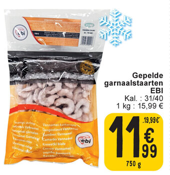 Cora EBI Gepelde garnaalstaarten aanbieding