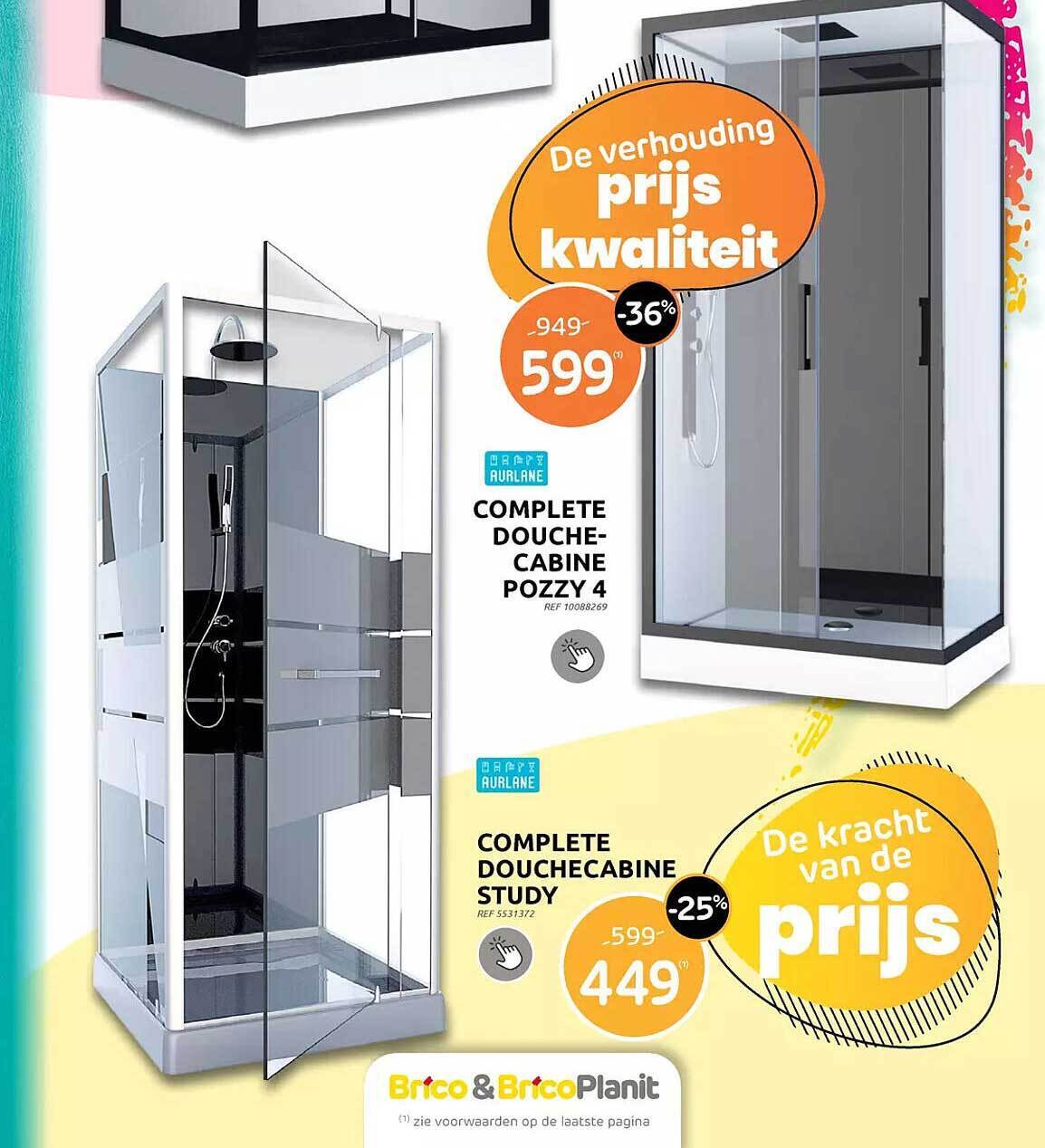 Complete douchecabine pozzy 4, complete douchecabine study promotie bij
