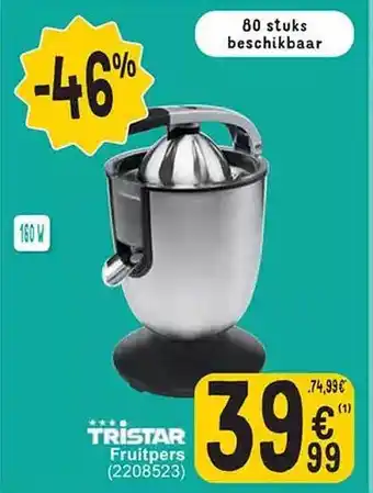Cora Tristar fruitpers aanbieding