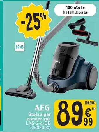 Cora Aeg stofzuiger zonder zak aanbieding