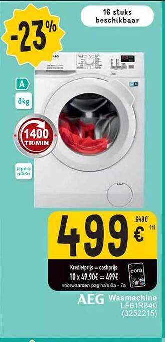 Cora Aeg wasmachine aanbieding