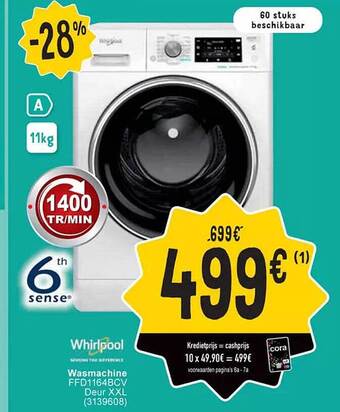 Cora Whirlpool wasmachine aanbieding