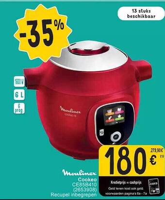 Cora Moulinex cookeo aanbieding