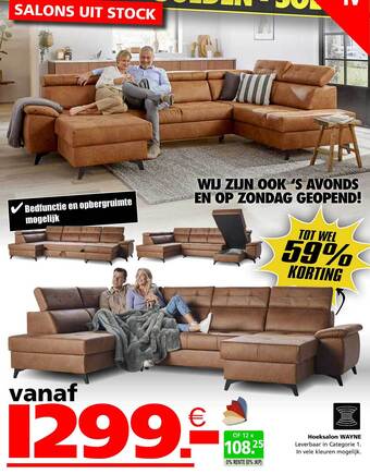 Seats and Sofas Hoeksalon wayne aanbieding