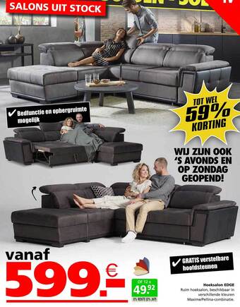 Seats and Sofas Hoeksalon edge aanbieding