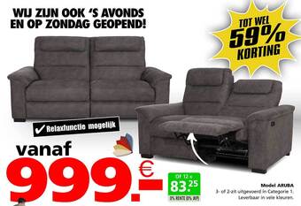Seats and Sofas Model aruba aanbieding