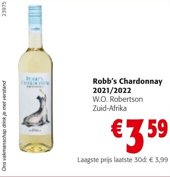 Colruyt Robb's Chardonnay 2021/2022 aanbieding