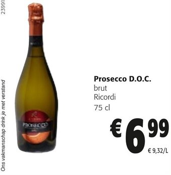Colruyt Prosecco D.O.C. aanbieding