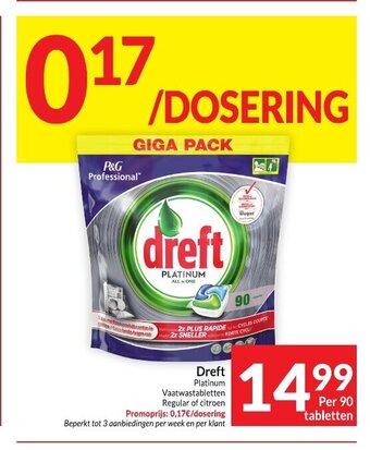 Intermarché Dreft Platinum aanbieding