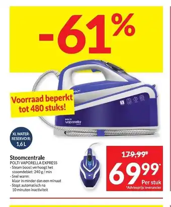 Intermarché Stoomcentrale Polti Vaporella Express aanbieding