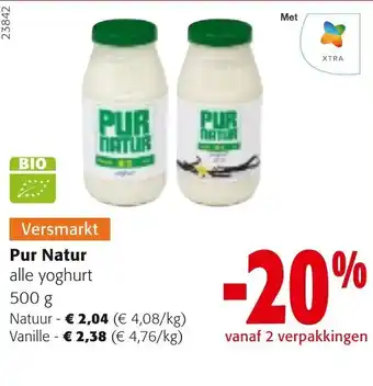 Colruyt Pur Natur alle yoghurt 500g aanbieding