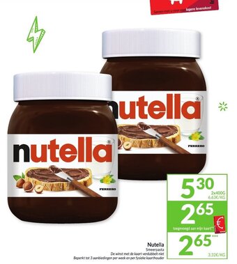 Intermarché Nutella Smeerpasta aanbieding