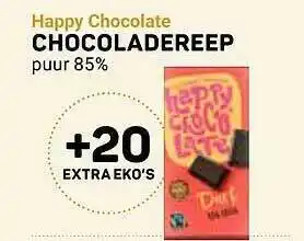 Ekoplaza Happy chocolate chocoladereep aanbieding