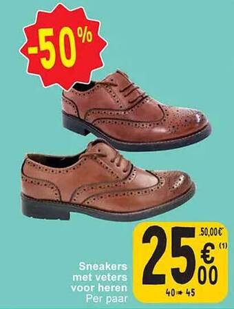 Sneakers met veters voor heren
