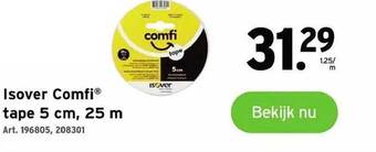 GAMMA Isover comfi tape 5 cm, 25 m aanbieding