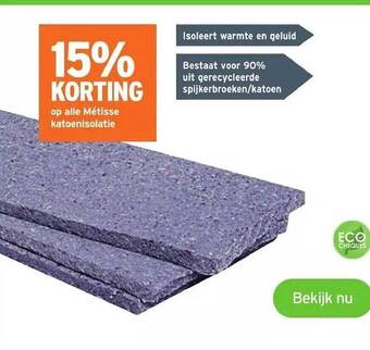 GAMMA Métisse katoenisolatie aanbieding