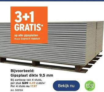 GAMMA Gipsplaat dikte 9,5 mm aanbieding