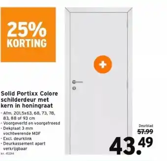 GAMMA Solid portixx colore schilderdeur met kern in honingraat aanbieding